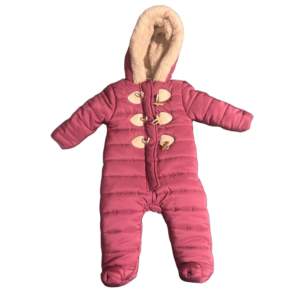 Nicole Miller Pink Hooded Kids Snowsuit